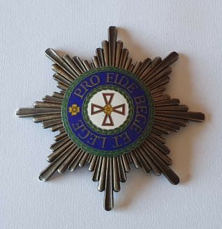 Rare Antique Imperial Russia Order Of The White Eagle Silver?/enamel Badge Medal