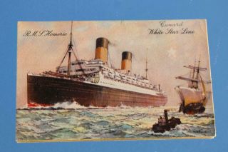 White Star Line Rms Homeric Thomas Ward Rare Ship Breakers Advertising Postcard
