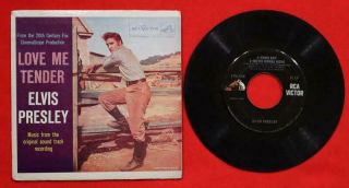 Elvis " Love Me Tender " Epa - 4006 Very Rare Dos 1965 Extended Play Vg,  /vg