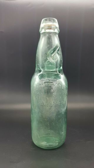 Rare Victorian Bottle Embossed Codds Patent 4 Makers Rylands & Codd Barnsley