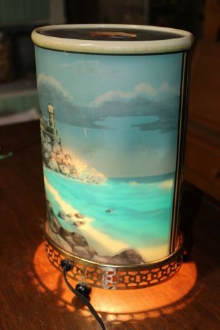 Vintage Rare Econolite Motion Lamp Oval Lighthouse Surf 1961 62 No 777 USA 4