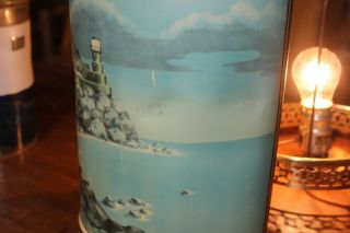 Vintage Rare Econolite Motion Lamp Oval Lighthouse Surf 1961 62 No 777 USA 6