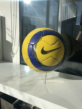 Ultra Rare Nike Total 90 Aerow Hi - Vis Official Match Ball 2004/05 With Stand