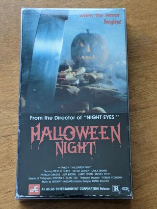 Halloween Night Hack - O - Lantern Vhs Horror Rare Gore Splatter Slasher Oop Sov