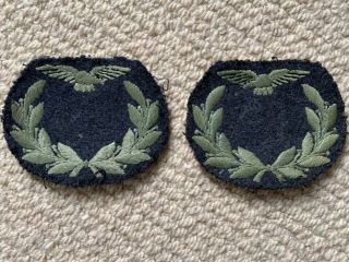 Rare Pair Raf Aircrew Cadet Rank Cloth Badges Worn 1947 - 50