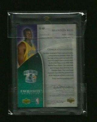 Brandon Bass 2005 - 06 Exquisite Rookie Patch Auto /225 RARE Hornets ON - CARD LSU 2