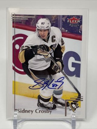 2012 - 13 Fleer Retro Autographs Sidney Crosby Ssp Auto Rare - Pittsburgh