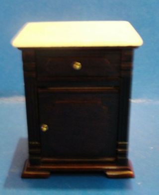 Dollhouse Bed Side Chest Marble Top X - Acto Coronation Series Rare 1970 