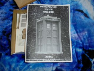 Rare Doctor Who Fan Club Of America 1985 Metropolitan Police Call Box Model Kit