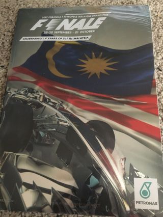 F1 Formula 1 Malaysia Grand Prix Finale Official Book / Programme 2017 Bnip Rare