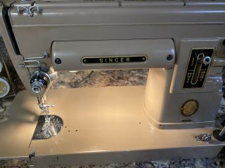 Rare Singer 301A Portable Heavy Duty Gear Drive Sewing Machine 3