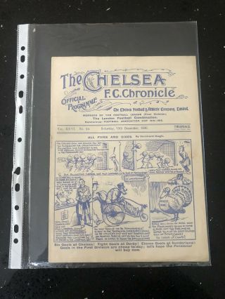 Rare Vintage Chelsea V Sunderland Programme 30/31