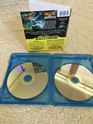Godzilla vs Biollante BLU - RAY,  DVD COMBO (3 monster movies) DISCS usa RARE 2