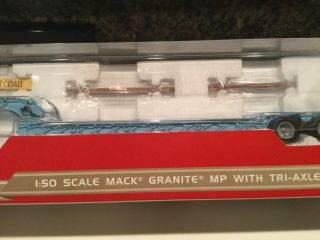 First Gear 1:50 Mack Granite MP w/ Tri - Axle Lowboy Trailer Chicago 50 - 3114 RARE 6