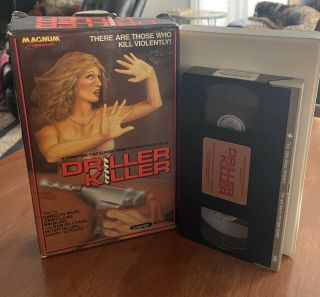 Driller Killer 1985 Magnum Vhs Rare Horror Big Box Oop Horror Cult Classic