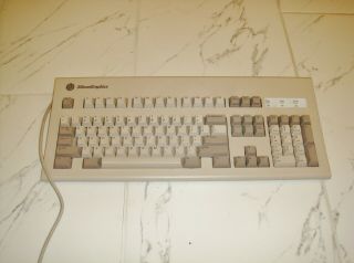 Rare Vintage Silicon Graphics Sgi Keyboard Indigo Good Made In Usa