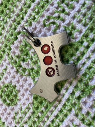 Scotty Cameron Titleist Milled Putter Gss Circle T Dog Key Chain Fob Marker Rare