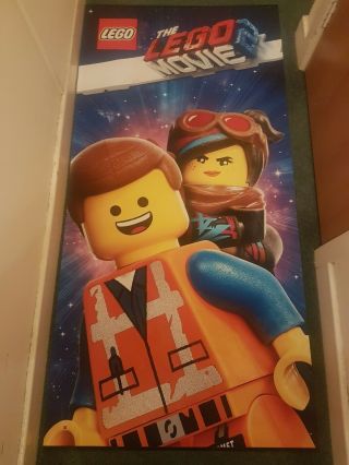 The Lego Movie 2 Rare Shop Retail Double - Sided Advertising Banner Awesome