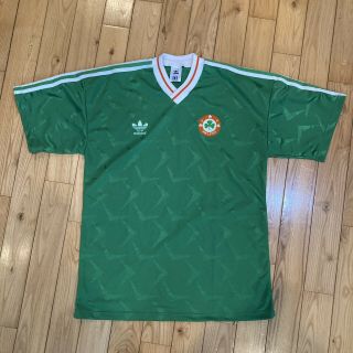 Vtg Adidas 1990 Ireland National Team Soccer Jersey Size M World Cup Debut Rare