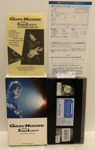 Vhs Gary Moore With Thin Lizzy Australia Live 