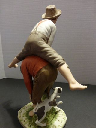 NORMAN ROCKWELL Rare Limited Edition 1979 Annual FIGURINE - LEAPFROG 3