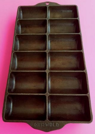 Rare Vintage Antique Cast Iron Griswold No.  15 French Roll Pan,  Restored P/n 6138