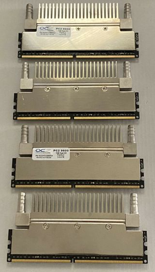 Rare Ocz Flex Xlc Pc2 - 9600 (4x1 Gb) 240 Pin Ddr2 1200 Mhz Ram Pn: Ocz2fx12002gk