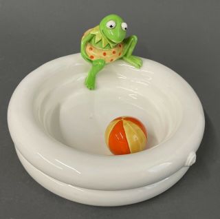 Rare Vintage Jim Henson Kermit The Frog Sigma Tastesetter Ceramic Swimming Pool