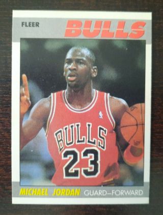 Rare 1987 - 88 Fleer Michael Jordan 59 Hof 2nd Year Card