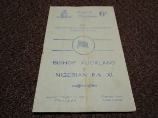 Bishop Auckland V Nigerian (nigeria) F.  A.  Xi.  Tour 1949/50 Autographed Rare