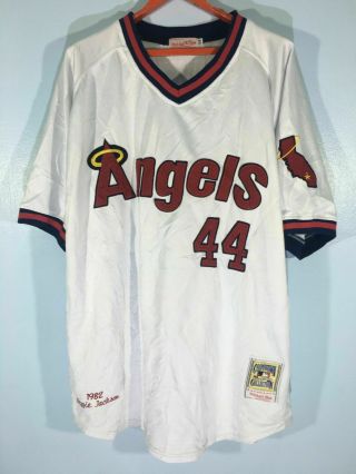 Rare Vintage Reggie Jackson 44 California Angels Baseball Shirt Size 4xl 54