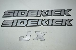 Suzuki Sidekick Jx Xj Emblem Badges Decals Authentic Oem Rare Set