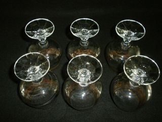 Rare Vintage German THERESIENTHAL 6 Brandy Snifter & 6 Sherry Goblets w/ Gold 3