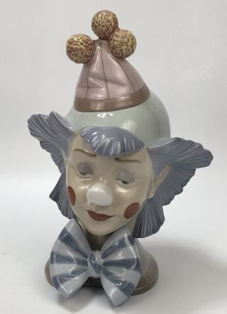 Rare Lladro Daisa 5612 Reflecting Clown Head Bust Figure 10 " Retired Aa