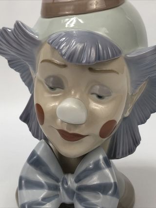 RARE Lladro DAISA 5612 Reflecting Clown Head Bust Figure 10 