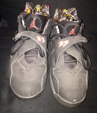 Nike Air Jordan 8 Bunny Mens Size 10.  5 Low Black Red Bred Rare 2003 Retro