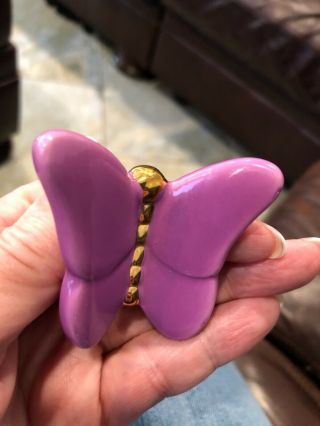 Nora Fleming Mini Purple Butterfly Rare And Retired