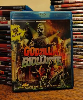 Godzilla Vs.  Biollante Blu Ray Rare Oop Like Rare Echo Bridge Miramax (2012)