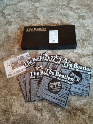 Rare Beatles 1962 Live Recordings Box Set 15 Singles & Inserts Cdtn