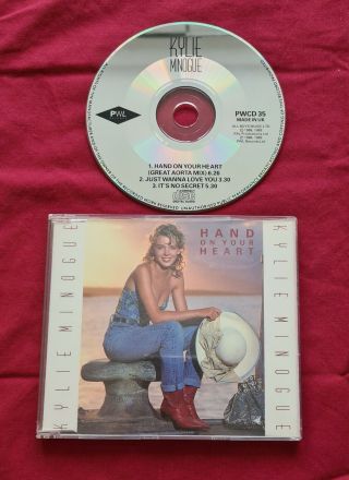 Kylie Minogue - Hand On Your Heart - 1989 - Uk Cd Single - Pwl - Rare & Deleted