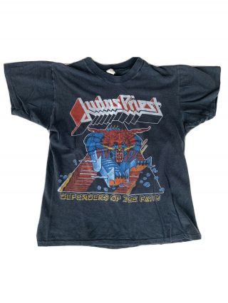 Vintage Judas Priest T - Shirt Vtg Rare 80s Metal Tour Shirt