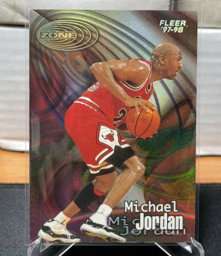 1997 - 98 Fleer (zone 10) Michael Jordan Insert (rare Card)