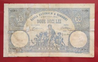 Romania 20 Lei - 6 Septembrie 1907 P 16 Rare Banknote