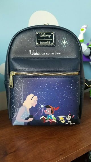 Loungefly Disney Pinocchio Blue Fairy Mini Backpack Rare Htf