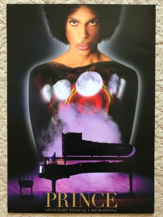 Prince Poster - Rare - Spotlight: Piano & A Microphone On Final Tour 2016