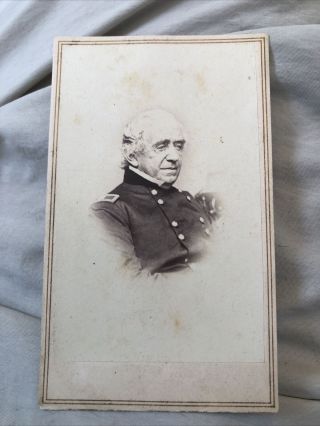 Rare Cdv Civil War Photo General Joseph Gilbert Totten By Brady