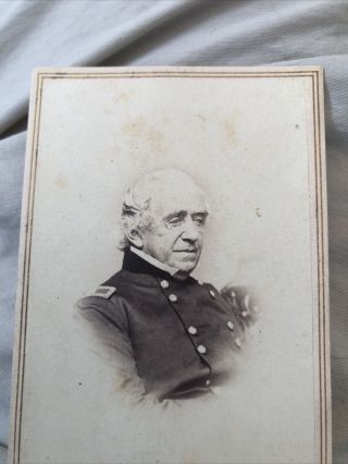 Rare Cdv Civil War Photo General Joseph Gilbert Totten By Brady 2