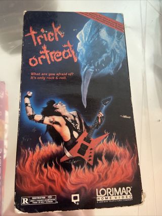 Trick Or Treat Vhs Cult Rare Ozzy Gene Simmons Plays Great Rare Vintage 86