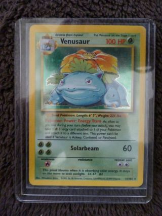 Pokemon Tcg Venusaur Card - 15/102 - Holo Rare.  Never Played.