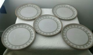 5 Very Rare Pattern Vintage Midwinter Stonehenge 10.  5 " Dinner Plates England